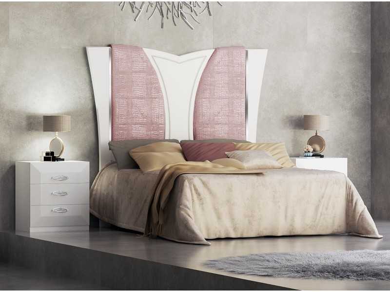 Tête de lit design laquée et tapissée - AMAURY