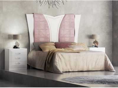 Lacquered and upholstered designer headboard - AMAURY Lacquered and upholstered designer headboard - AMAURY
