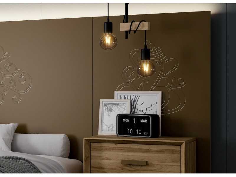 XL lacquered designer headboard with Led light - ABLA