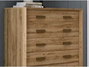 5-drawer chest of drawers with bench and lacquered handles - ABLA 2