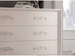 4-drawer chest of drawers with chrome legs - AMANI 2