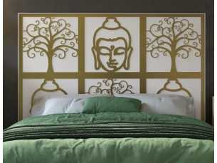 Lacquered headboard hung on the wall with reliefs -ETHNIC A 2