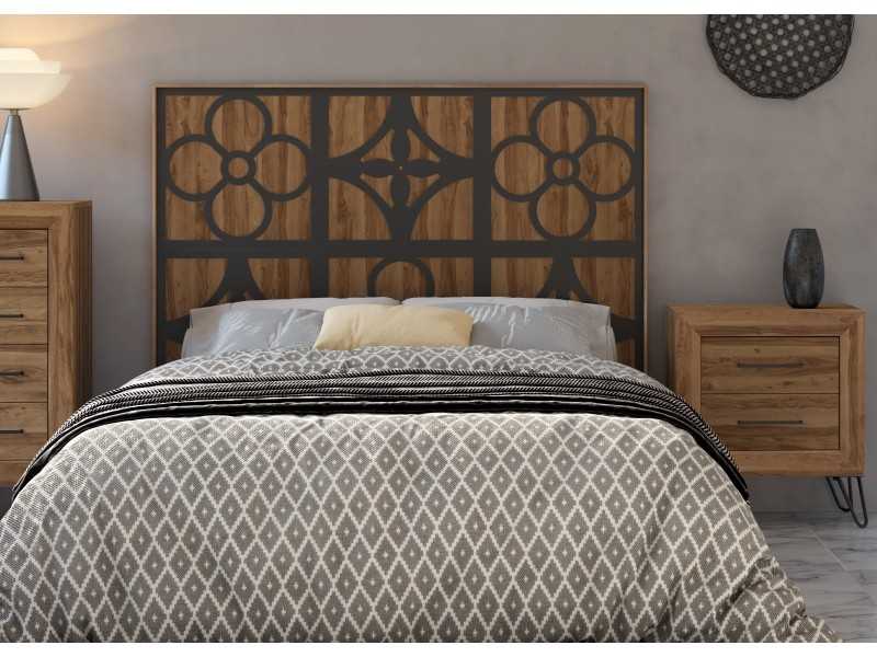 Lacquered headboard hung on the wall with reliefs -ETHNIC B
