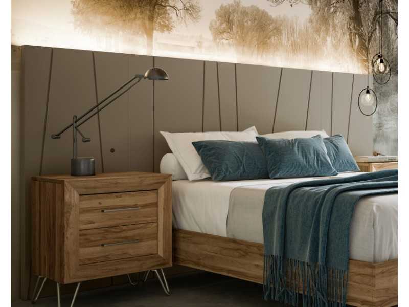 XL lacquered designer headboard with Led light - AINI