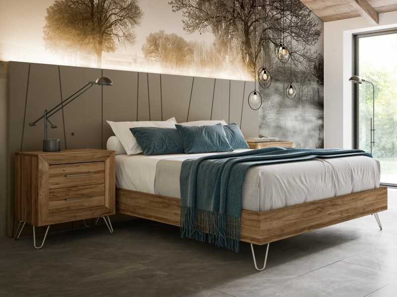 Tête de lit design XL laquée avec éclairage LED - AINI