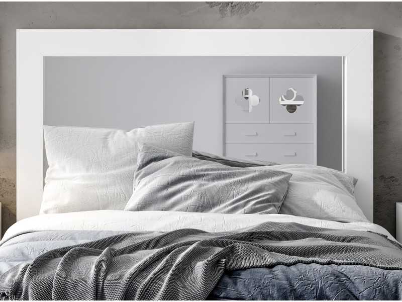 Lacquered headboard with mirror on central ceiling - AIZZA