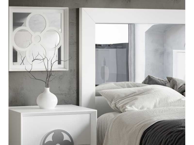 Lacquered headboard with mirror on central ceiling - AIZZA