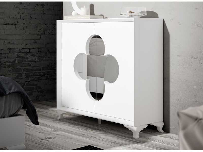 Lacquered 2-door console with Chippendale legs - AIZZA