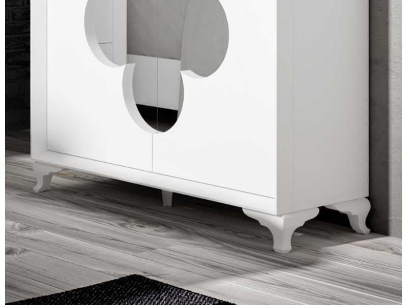 Lacquered 2-door console with Chippendale legs - AIZZA
