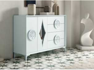 Buffet design laqué avec portes et tiroirs - ALLEGRA