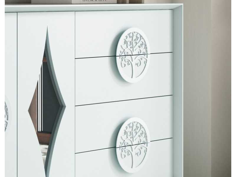 Buffet design laqué avec portes et tiroirs - ALLEGRA