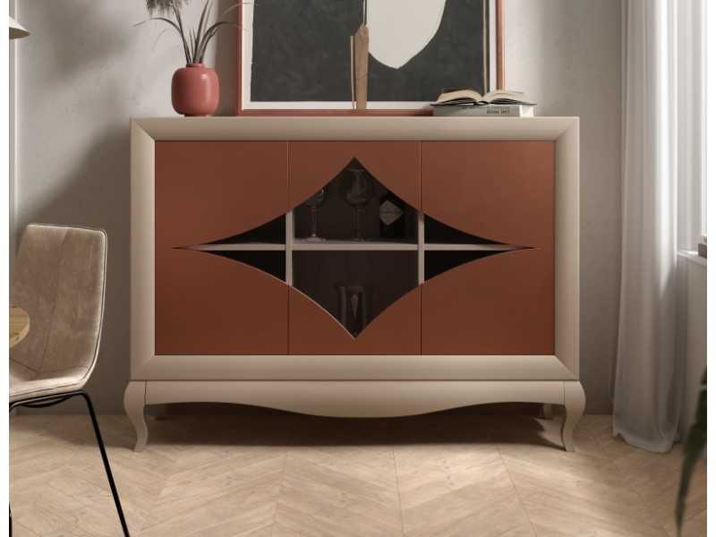 Designer lacquered sideboard with 3 doors - ARIANNA