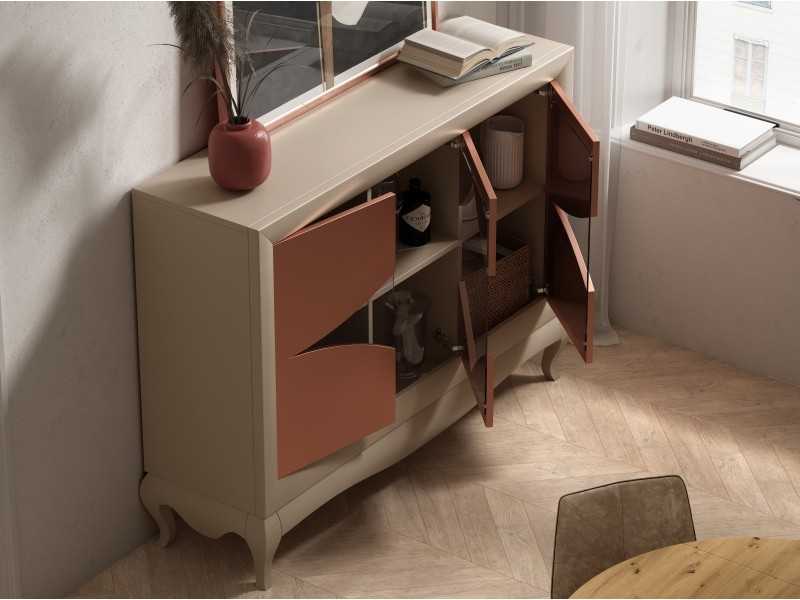 Designer lacquered sideboard with 3 doors - ARIANNA