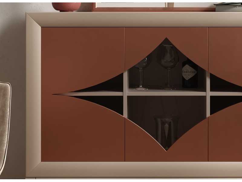 Buffet design laqué à 3 portes - ARIANNA