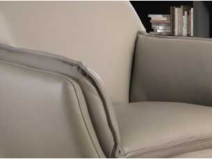 Sillón giratorio de diseño tapizado en piel genuina - ARTH 2