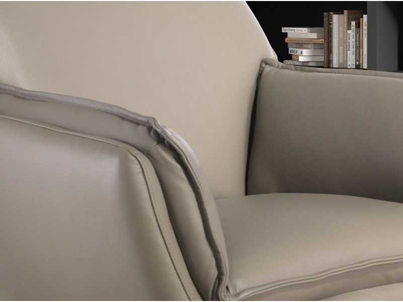 Fauteuil pivotant design tapissé de cuir véritable - ARTH