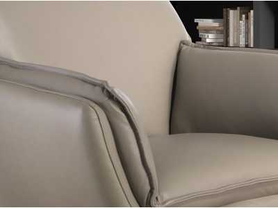 Fauteuil pivotant design tapissé de cuir véritable - ARTH Fauteuil pivotant design tapissé de cuir véritable - ARTH