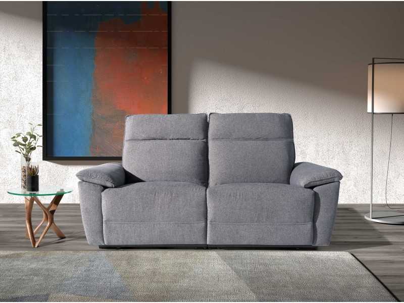 Sofá relax de 3 plazas tapizado en tela - ABBA