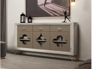 Buffet design avec 3 portes et 3 tiroirs - AMARANTE