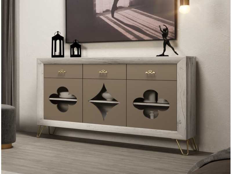 Design sideboard with 3 doors and 3 drawers - AMARANTE