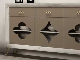 Buffet design avec 3 portes et 3 tiroirs - AMARANTE 2