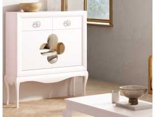 Lacquered entrance cabinet with Chippendale legs - AGATHE