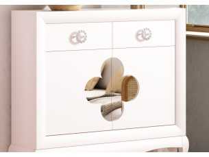 Lacquered entrance cabinet with Chippendale legs - AGATHE 2
