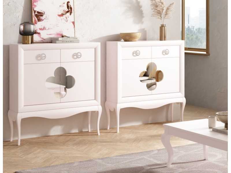 Mueble de entrada lacado con patas chippendale - AGATHE