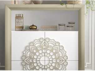 Lacquered bar/bottle rack with Chippendale legs - ADHILA 2