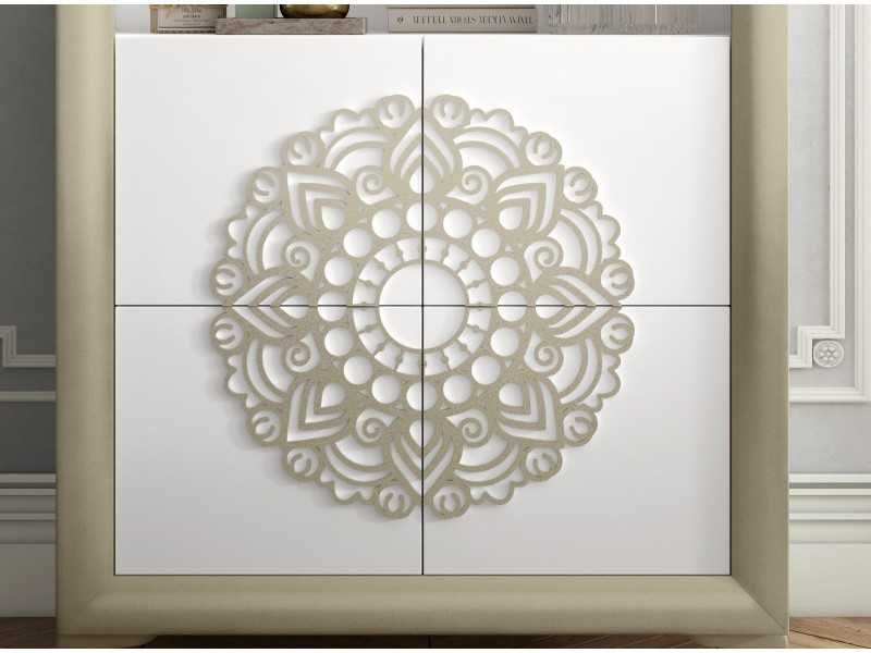 Lacquered bar/bottle rack with Chippendale legs - ADHILA