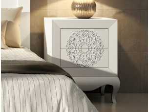 Lacquered bedside table with bench and chippendale legs - ADHILA 2