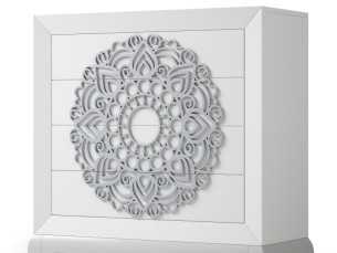 Lacquered chest of drawers with bench and Chippendale legs - ADHILA 2