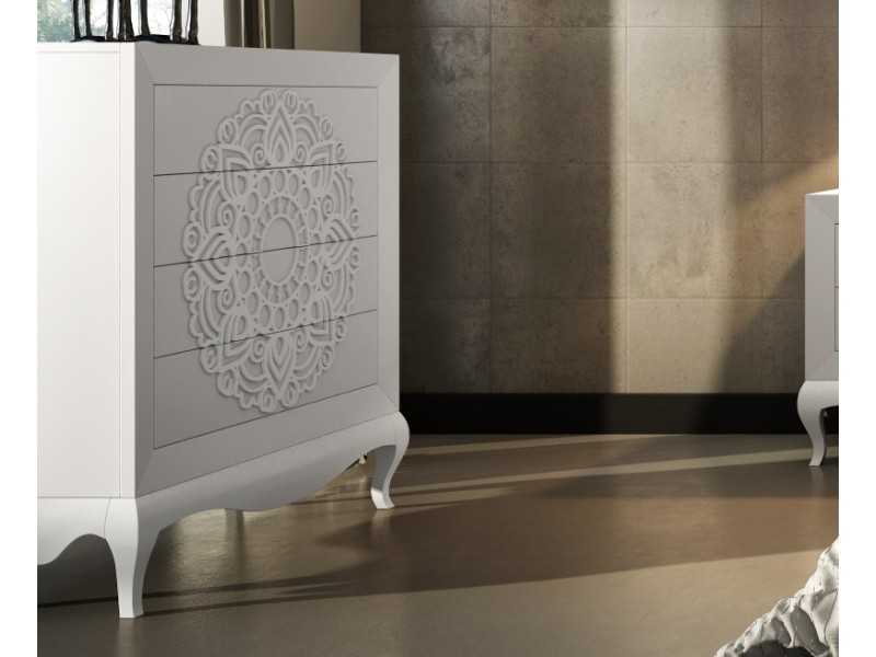 Commode laquée avec banc et pieds Chippendale - ADHILA