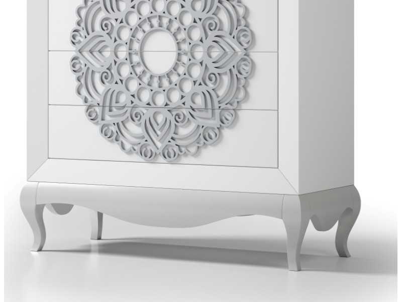 Commode laquée avec banc et pieds Chippendale - ADHILA