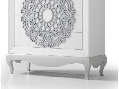 Lacquered chest of drawers with bench and Chippendale legs - ADHILA
