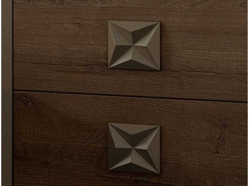 2-drawer bedside table with designer legs - AMIL