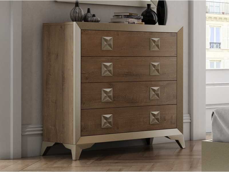 4-drawer chest of drawers with designer legs - AMIL