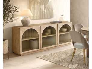Solid wood sideboard with doors - ANAAN XL