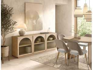 Buffet en bois massif avec portes - ANAAN XL 2