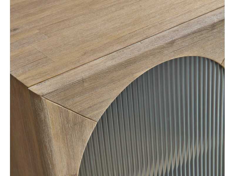 Aparador de madera maciza con puertas - ANAAN XL