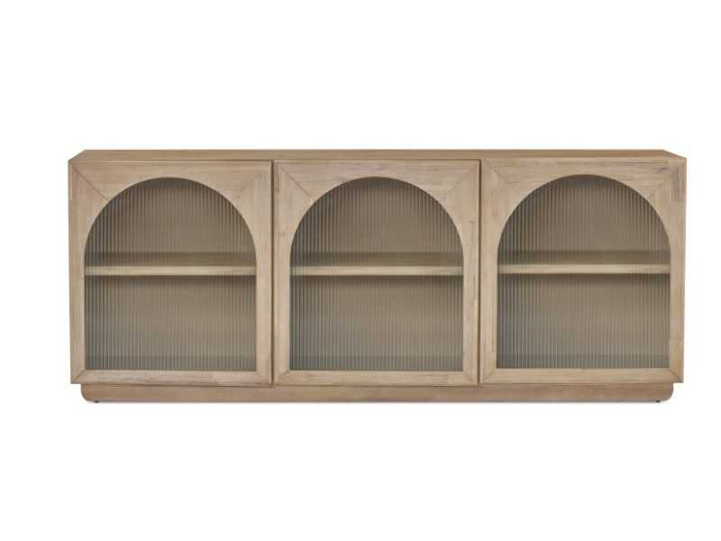 Aparador de madera maciza con puertas - ANAAN XL