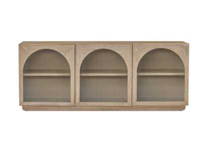 Aparador de madera maciza con puertas - ANAAN XL