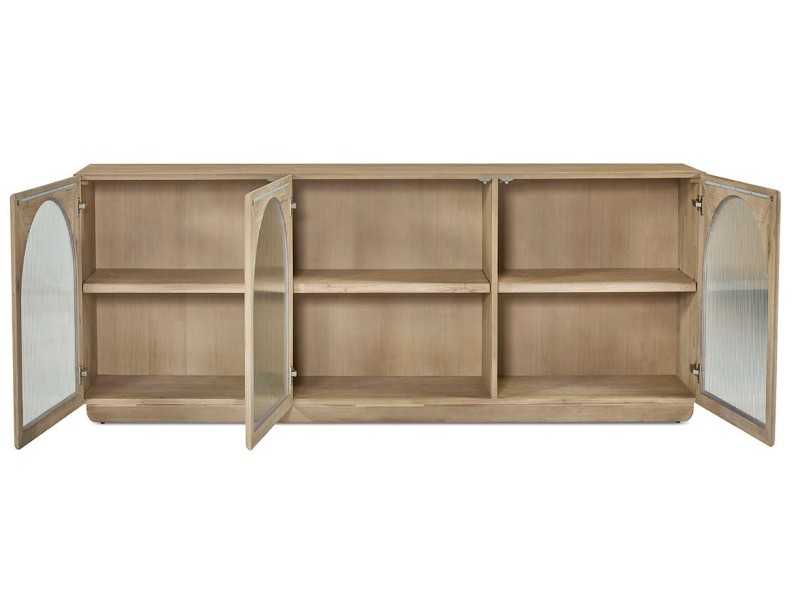 Buffet en bois massif avec portes - ANAAN