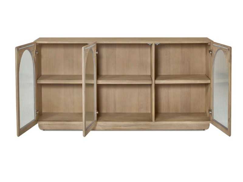 Buffet en bois massif avec portes - ANAAN