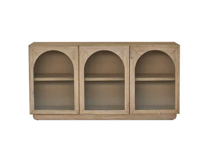 Buffet en bois massif avec portes - ANAAN