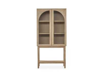 Vitrina de madera maciza con 2 puertas - ANAAN
