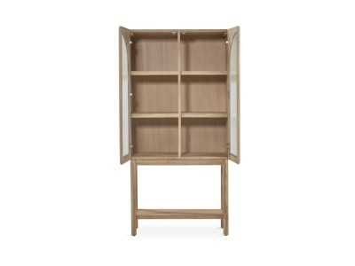 Vitrina de madera maciza con 2 puertas - ANAAN