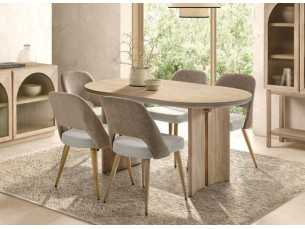 Table à manger fixe en bois massif - ANAAN