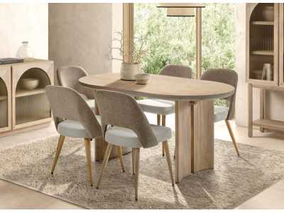 Table à manger fixe en bois massif - ANAAN Table à manger fixe en bois massif - ANAAN