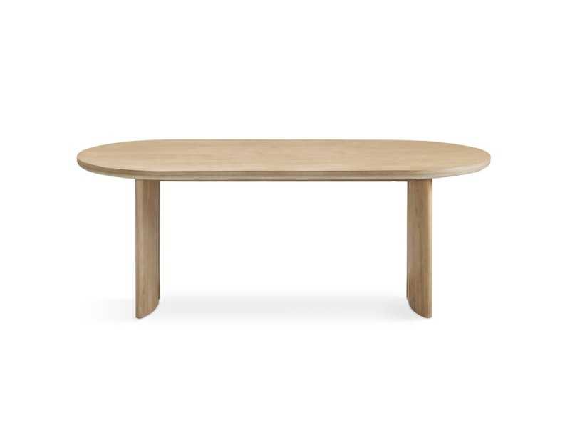 Mesa de comedor fija de madera maciza - ANAAN